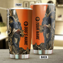 Load image into Gallery viewer, Black Labrador Retriever Birds &amp; Deer shed Hunting Dog Custom name Stainless Steel Tumbler Cup FSD4284