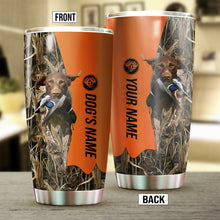 Load image into Gallery viewer, German Shorthaired Pointer Birds &amp; Deer shed Hunting Dog Custom name Stainless Steel Tumbler Cup FSD4285