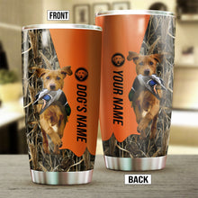 Load image into Gallery viewer, Fox Red Labrador Retriever Birds &amp; Deer shed Hunting Dog Custom name Stainless Steel Tumbler Cup FSD4290