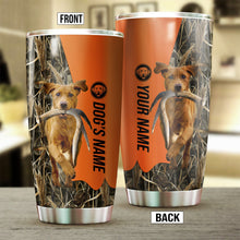 Load image into Gallery viewer, Fox Red Labrador Retriever Birds &amp; Deer shed Hunting Dog Custom name Stainless Steel Tumbler Cup FSD4290