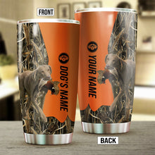 Load image into Gallery viewer, Chesapeake Bay Retriever Birds &amp; Deer shed Hunting Dog Custom name Stainless Steel Tumbler Cup FSD4292