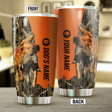 Load image into Gallery viewer, Red Golden Retriever Birds &amp; Deer shed Hunting Dog Custom name Stainless Steel Tumbler Cup FSD4293