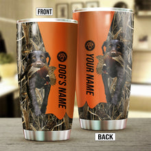 Load image into Gallery viewer, German Wirehaired Pointers Birds &amp; Deer shed Hunting Dog Custom name Stainless Steel Tumbler Cup FSD4294