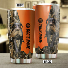 Load image into Gallery viewer, German Wirehaired Pointers Birds &amp; Deer shed Hunting Dog Custom name Stainless Steel Tumbler Cup FSD4294