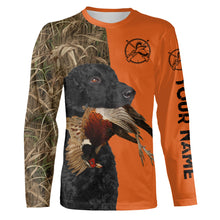 Load image into Gallery viewer, Curly Coated Retriever Duck Pheasant Hunting Dog  Customize name 3D All over print Long Sleeve Shirt FSD4176