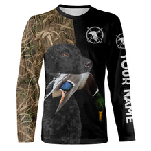 Load image into Gallery viewer, Curly Coated Retriever Duck Pheasant Hunting Dog  Customize name 3D All over print Long Sleeve Shirt FSD4176