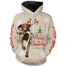 Load image into Gallery viewer, Christmas German Shorthaired Pointer Hunting Dog Custom Name Shirts, Gifts for Hunters FSD4610