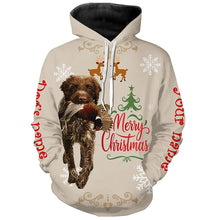 Load image into Gallery viewer, Christmas Wirehaired Pointing Griffon Hunting Dog Custom Name Shirts, Gifts for Hunters FSD4613