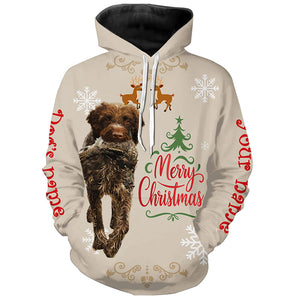 Christmas Wirehaired Pointing Griffon Hunting Dog Custom Name Shirts, Gifts for Hunters FSD4613