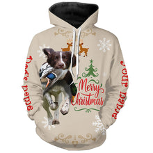 Load image into Gallery viewer, Christmas English Springer Spaniel Hunting Dog Custom Name Shirts, Gifts for Hunters FSD4614