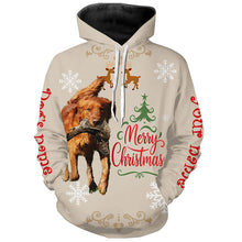 Load image into Gallery viewer, Christmas Red Golden Retriever Hunting Dog Custom Name Shirts, Gifts for Hunters FSD4615