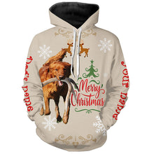 Load image into Gallery viewer, Christmas Red Golden Retriever Hunting Dog Custom Name Shirts, Gifts for Hunters FSD4615