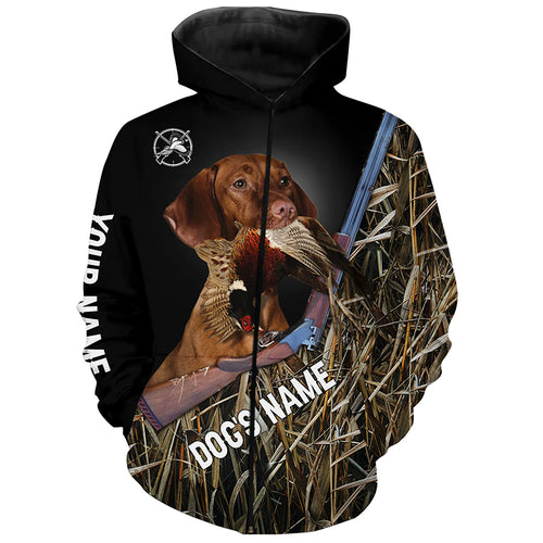 Vizsla Pheasant hunting Upland Game dogs Camo Custom Name all over print Shirts, Hoodie - FSD3811