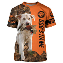 Load image into Gallery viewer, Pheasant Hunting with Dog white Labs customize Name Shirts for Bird Hunter, Labrador Retriever shirt FSD4034