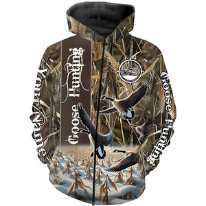 Goose Hunting Waterfowl Camo custom Name Shirts, Goose hunting shirt, gift for Hunter FSD186