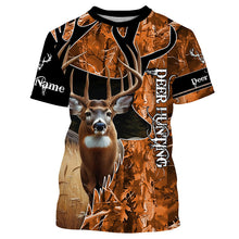 Load image into Gallery viewer, Deer Hunting Orange camouflage Custom name Shirts, Deer hunting shirt, Gifts for hunters FSD189