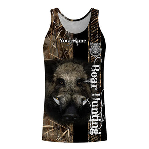 Wild Boar Hunting Camouflage Custom Name Shirts for hunter, Personalized hunting gifts FSD191