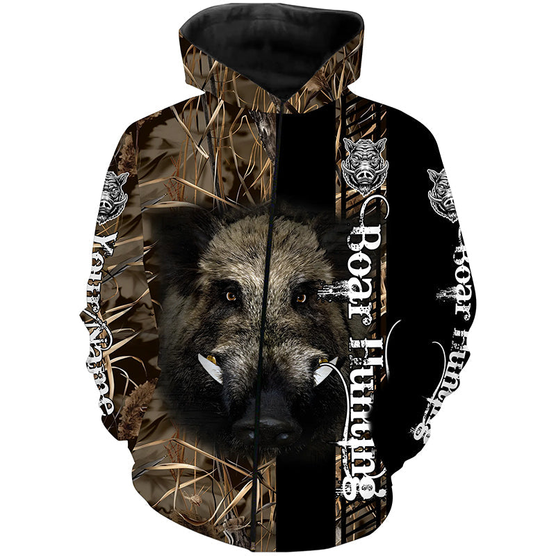 Wild Boar Hunting Camouflage Custom Name Shirts for hunter, Personalized hunting gifts FSD191