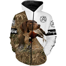 Load image into Gallery viewer, Personalized Pheasant hunting with dog German shorthaired pointer 3D All over print Shirt, Hoodie FSD3695