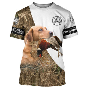 Personalized Pheasant hunting with dog Fox Red Lab 3D All over print Shirt, Hoodie FSD3698