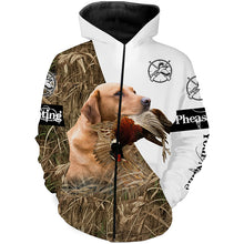 Load image into Gallery viewer, Personalized Pheasant hunting with dog Fox Red Lab 3D All over print Shirt, Hoodie FSD3698