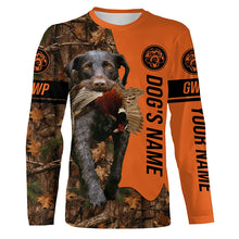 Load image into Gallery viewer, Pheasant Hunting with Dog German Wirehaired Pointers GWP Customize Name Shirts for Bird Hunter FSD4037