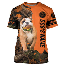 Load image into Gallery viewer, Funny English Bulldog with a Cheeseburger in mouth customize name All over print Shirt, Hoodie FSD4208