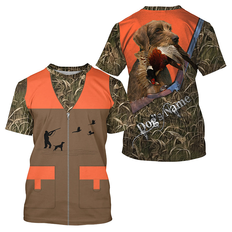 Personalized Pheasant Upland Hunting Vest shirt for Men - Pudelpointer hunting dog breeds clothing FSD3983