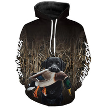 Load image into Gallery viewer, Duck Hunting Waterfowl Camo Black Labrador Retriever Dog Shirts, Personalized Duck Hunting clothes FSD4534