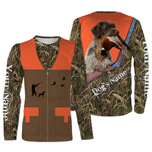 Load image into Gallery viewer, Custom name Wirehaired Pointing Griffon Pheasant Upland Hunting Vest shirt for Men FSD3990