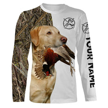 Load image into Gallery viewer, Pheasant Hunting With Dog Yellow Labrador Retriever Custom Name All Over Printed Shirts - Personalized Hunting Gifts FSD1908