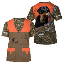 Load image into Gallery viewer, Black Labs Pheasant hunting Dog Custom name all over print Vest Shirt for Pheasant hunter, Bird hunter FSD3994