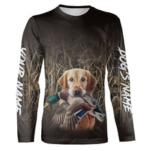 Load image into Gallery viewer, Duck Hunting Waterfowl Camo Golden Retriever Dog Shirts, Personalized Duck Hunting clothes FSD4540