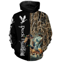 Load image into Gallery viewer, Duck Hunting Waterfowl Camo Custom Name Shirts for Men and Kid, Personalized Duck hunters gifts FSD373