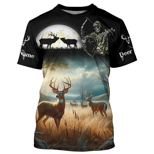 Deer Hunting Grim Reaper Custom Name Shirts for Deer Hunter, Hunting Gift, Hunting Shirts FSD557