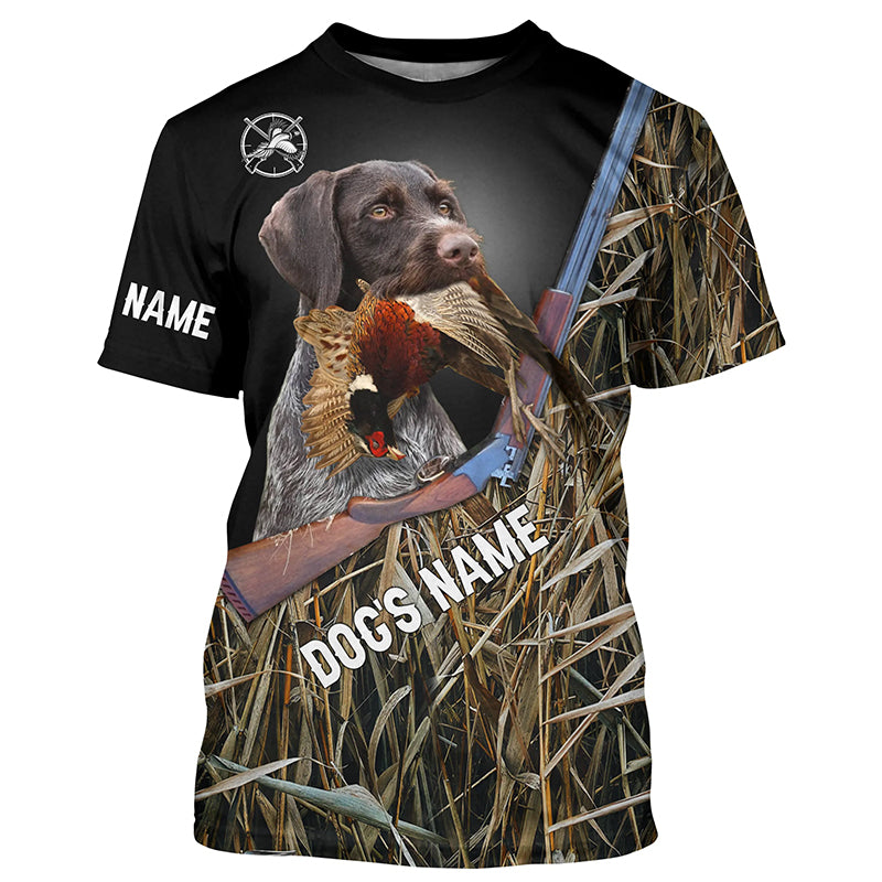 Deutsch Drahthaar Gun Dog Pheasant Hunting custom Name Shirts for Bird Hunters FSD3918