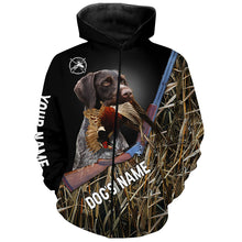Load image into Gallery viewer, Deutsch Drahthaar Gun Dog Pheasant Hunting custom Name Shirts for Bird Hunters FSD3918