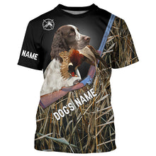 Load image into Gallery viewer, English Springer Spaniel Gun Dog Pheasant Hunting Custom Name Shirts for Pheasant Hunters FSD3920