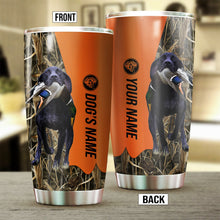 Load image into Gallery viewer, Black German Shorthaired Pointer Birds &amp; Deer shed Hunting Dog Custom name Stainless Steel Tumbler Cup FSD4321