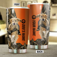 Load image into Gallery viewer, Golden Retriever Birds &amp; Deer shed Hunting Dog Custom name Stainless Steel Tumbler Cup FSD4322