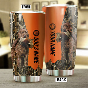 Pudelpointer Birds & Deer shed Hunting Dog Custom name Stainless Steel Tumbler Cup FSD4324