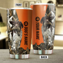 Load image into Gallery viewer, Small Munsterlander Birds &amp; Deer shed Hunting Dog Custom name Stainless Steel Tumbler Cup FSD4326