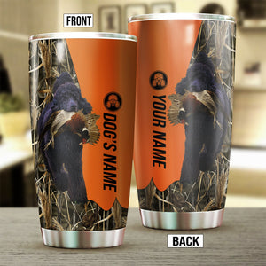 Poodle Birds & Deer shed Hunting Dog Custom name Stainless Steel Tumbler Cup FSD4327