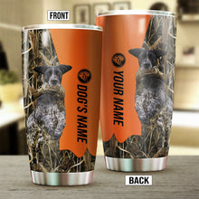 Load image into Gallery viewer, Black and white GSP Birds &amp; Deer shed Hunting Dog Custom name Stainless Steel Tumbler Cup FSD4328