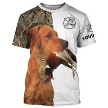 Load image into Gallery viewer, Pheasant Hunting With Dog Fox Red Labrador Custom Name 3D Full Printing Shirts For Men Women - Personalized Hunting Gifts FSD2724