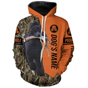Poodle Hunting Dog Duck, Pheasant, Grouse, Deer shed Customized Name All over printed Shirts, Hunting Gifts FSD4121