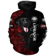 Load image into Gallery viewer, Black Labs Labrador Retriever Dog Custom Name 3D All over print Shirt, Hoodie, Personalized gift FSD4095