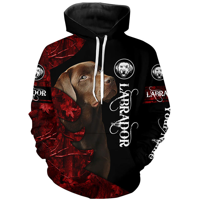 Chocolate Labs Labrador Retriever Dog Custom Name 3D All over print Shirt, Hoodie, Personalized gift FSD4096