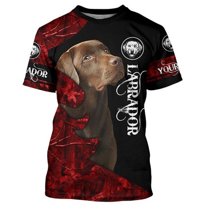 Chocolate Labs Labrador Retriever Dog Custom Name 3D All over print Shirt, Hoodie, Personalized gift FSD4096