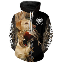 Load image into Gallery viewer, Yellow Labrador Retriever Hunting Dog Custom Name Hoodie Shirt for Hunter FSD4686